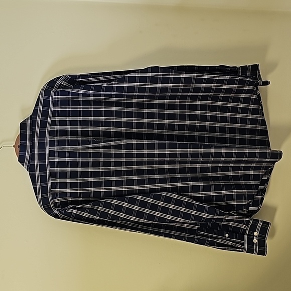 US Polo Assn. Men's Preppy button-down lond sleeves shirt. Blue plaid. XL - Picture 5 of 5